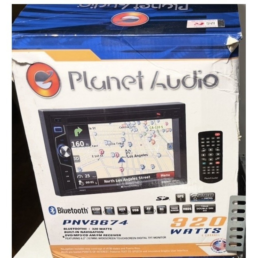 Planet Audio PNV9674 GPS Navigation Bluetooth Double DIN Touchscreen Receiver